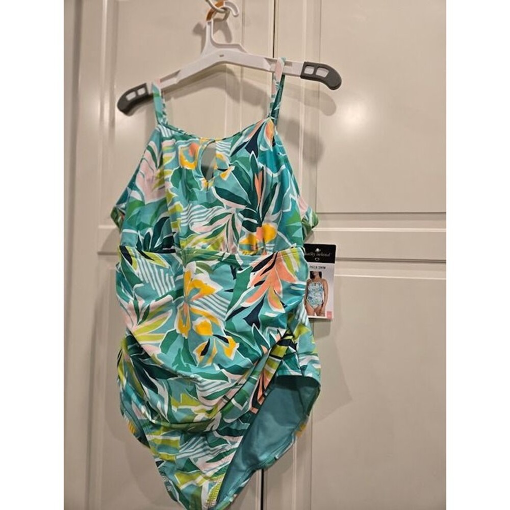 Kathy Ireland Full Coverage One Piece Swimsuit - Womens XXL - NEW